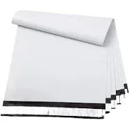 Metronic Poly Mailers, 7.5x10.5 White Self Adhesive Shipping Bags, Pack of 100