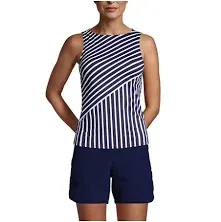 Lands’ End Navy/Palm Foliage Tankini