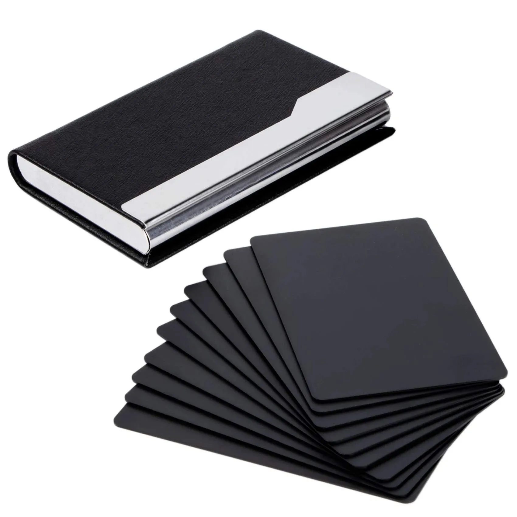 Aluminum Anodized Business Cards with Protector Sleeves