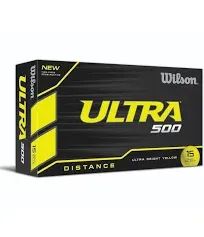 Men&#039;s Wilson Ultra 500 Straight Golf Balls - 15 Pack - White