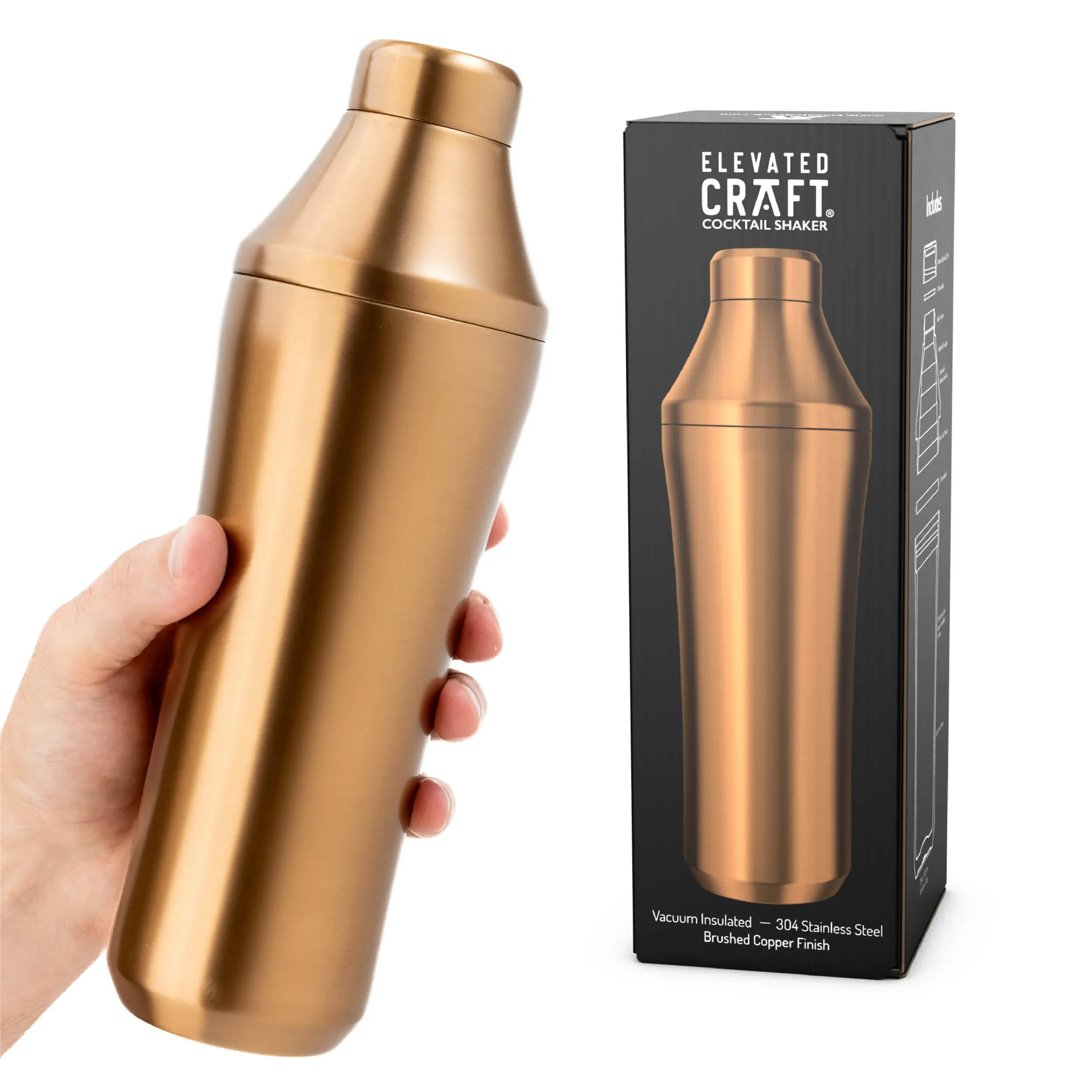 Elevated Craft Hybrid Cocktail Shaker in Copper