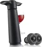 Vacu Vin wine pump with 2 stoppers, Wine Saver, vacuum pump, plastic, stainle...