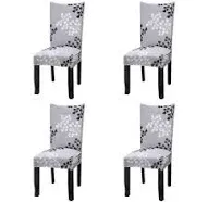 6 Pack Super Fit Stretch Removable Washable Short Dining Chair Protector Cover Seat Slipcover for Hotel, Dining Room, Ceremony, Banquet Wedding Party