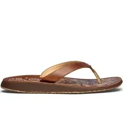 Paniolo Women’s Leather Beach Flip Flops - Natural | OluKai