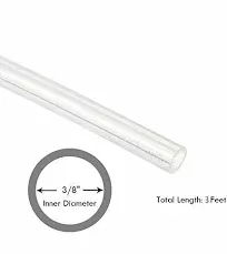 3/8" ID Silicon Tubing, JoyTube Food Grade Silicon Tubing 3/8" ID x 1/2" OD 3 Feet High Temp Pure Silicone Hose Tube for Home Brewing Winemaking