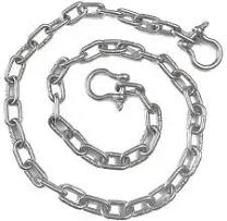 US Stainless Stainless Steel 316 Anchor Chain 5/16" or 8mm by 6' Long Bow and D Shackle Combo