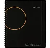 AT-A-GLANCE Plan. Write. Remember. Planning Notebook, 8-1/2" x 11”, Black, Undated