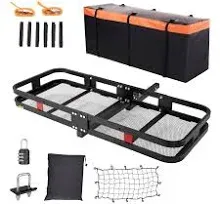 VEVOR Hitch Cargo Carrier Capacity Folding Trailer Hitch Mount Cargo Basket