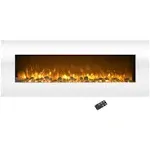 Northwest 50" Electric Color Changing Wall Mount Fireplace, White