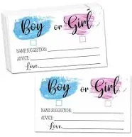 Gender Reveal Game - Girl or Boy Cast Your Vote Cards - Baby Shower Gender Votin