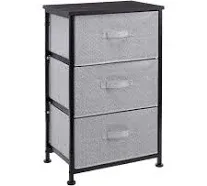 Amazon Basics Fabric 3-Drawer Storage Organizer Unit for Closet, Black