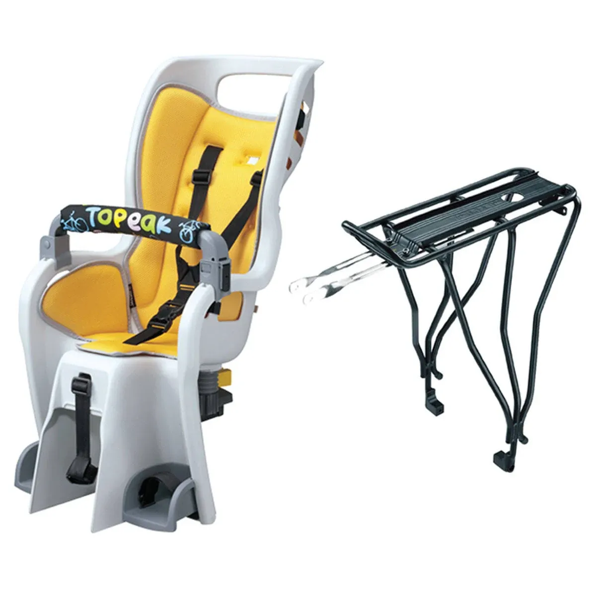 Topeak BabySeat II with Disc Compatible Rack, Yellow