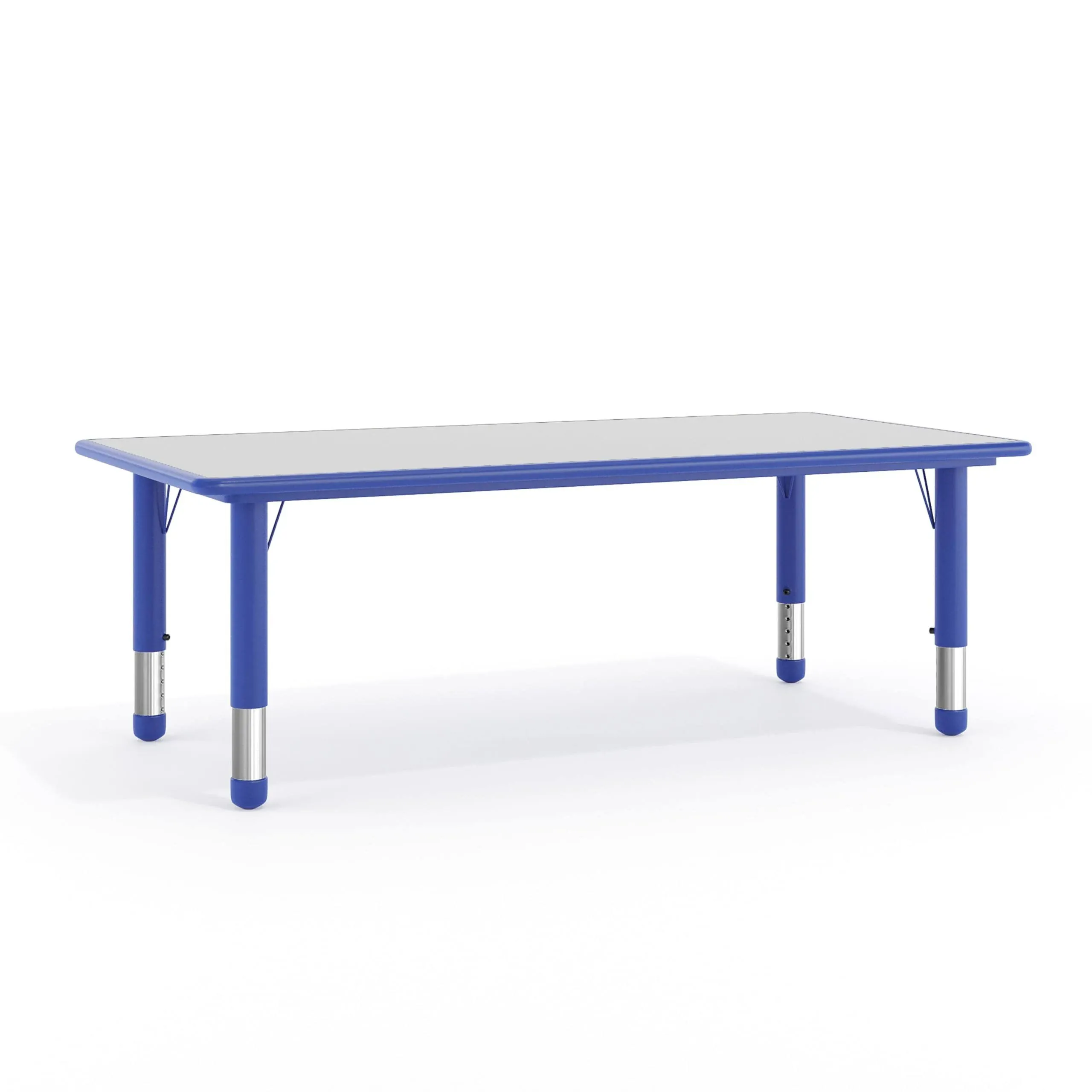 Height Adjustable Rectangular Plastic Activity Table - Blue&Grey