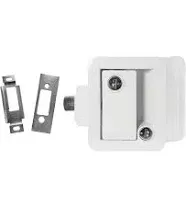 White RV Paddle Entry Door Lock Latch Handle Knob Deadbolt NEW Camper Trailer 