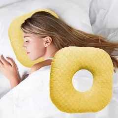 Ear Piercing Pillow for Side Sleepers with an Ear Hole for CNH and Ear Pain E