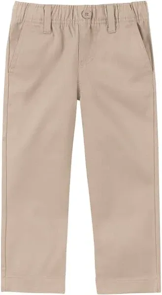 IZOD Boys' School Uniform Twill Pants, Flat Front & Comfortable Waistband with 5 Pockets