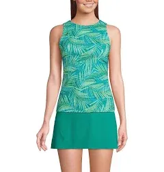 NWT Lands End Womens Chlorine Resistant High Neck Tankini Top Size 16D $70 Z208