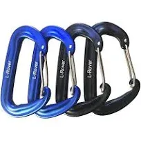 Carabiner,12KN Lightweight Heavy Duty Carabiner Clips,Aluminium Wiregate Caribeaners for Hammocks,Camping, Key Chains, Outdoor and Gym etc,Hiking & Utility