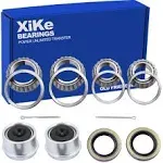 XiKe 2 Set Fits for 1-3/8'' to 1-1/16'' Axles Trailer Wheel Hub Bearings Kit, L68149/L68111 and L44649/L44610, 171255TB Seal OD 1.719'', Dust Cover and Cotter Pin, Rotary Quiet High Speed and Durable.