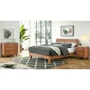 MUSEHOMEINC Low Profile Modern Wooden Platform Bed