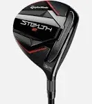 TaylorMade Stealth 2 Fairway Golf Club for Men | Black/Red | Steel