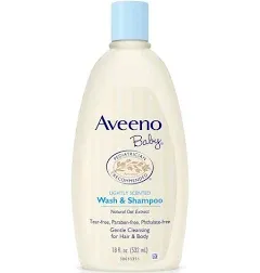 Aveeno Baby Wash & Shampoo, Daily Moisture, Lightly Scented - 12 fl oz