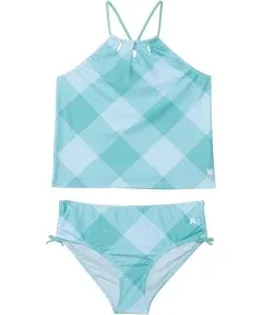 "Kids' Big Girls Tri-cutout Tankini Swimsuit In Tropic Turquoise"