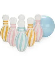 Funboy Pastel & Rainbow Backyard Bowling Set