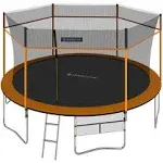 SkyBound Trampoline with Safety Enclosure Net - 10ft 12ft 14ft 15ft 16ft Large Outdoor Backyard ASTM Approved Trampolines for Kids & Adults - Heavy Duty Trampoline - Outdoor High Jump Play Trampoline