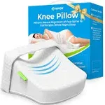 AUVON Contoured Leg Knee Pillow for Sleeping, Cooling Memory Foam 