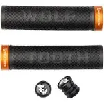 Wolf Tooth Components Echo Lock-On Grips (Black/Orange)