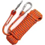 10mm Rock Climbing Rope 35ft Staticoutdoor Safety Ropes With Carabinerarbor<wbr/>ist T