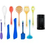 11-Piece All-In-One Silicone Utensil Set Multicolor