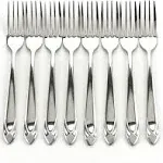 Z ZICOME 8 Piece Stainless Steel Dinner Forks