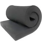 AKTRADING Co. CertiPUR-US Certified Charcoal Rubber Foam Sheet Cushion (Seat Replacement, Upholstery Sheet, Foam Padding, Acoustic Foam Sheet) - 1"H