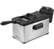 Elite Gourmet 3.5 qt Electric Immersion Deep Fryer with Lid