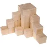 Supla 40pcs 1.5 inch - Natural Solid Wood Square Blocks Wood Cubes Wood Cube Blocks – for Puzzle Making, Crafts, and DIY Projects (40pcs)