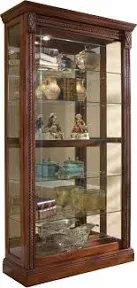 Pulaski Furniture 2-way Sliding Door Curio Medallion Cher