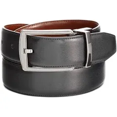 Perry Ellis Men's Reversible Hi-Lo Leather Belt