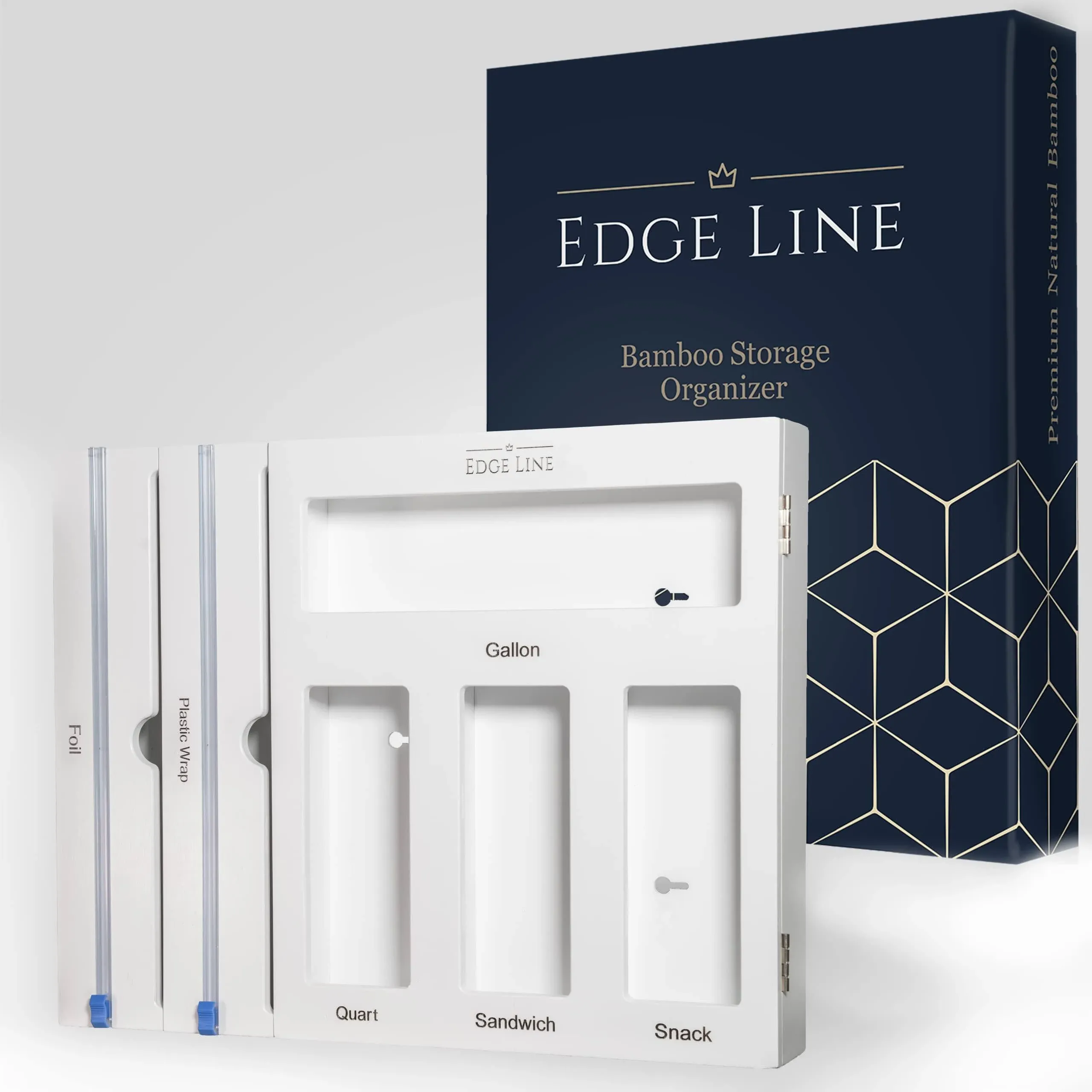 Edge Line White Storage Bag Organizer