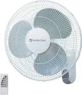 Comfort Zone Wall Mount Fan with Remote Control Timer