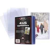 4X6 Post Card &amp; Photo Top Loaders | Rigid PVC Sleeves | 25 Pack | Clear Plastic 