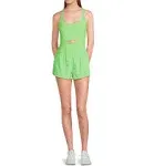 FP Movement by Free People Righteous Runsie Romper in Neon Lime 