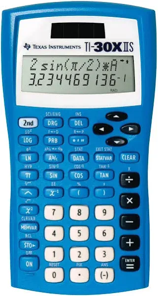 Texas Instruments Ti 30X II Solar Calculator Blue