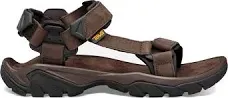 TEVA TERRA FI 5 TURKISH BROWN LEATHER STRAPPY SPORT SANDALS, US 9/ EUR 42 ~NIB