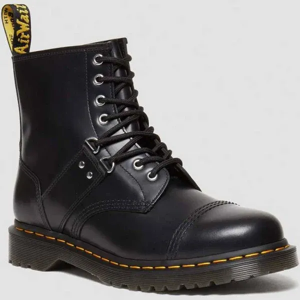 Dr. Martens Black 1460 Boots Black Polished Smoot UK 8