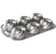 Nordic Ware Platinum Mini Heritage Bundtlette Cake Pan NEW USA