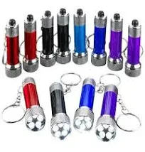 Kicko Mini Flashlight Keychain 12 Pack