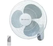 16&#034; Wall Mount Fan Quiet 3 Speed Oscillating W/ Remote Control Bedroom Office US