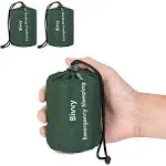 Emergency Sleeping Bag 2 Pack Lightweight Survival Sleeping Bags Thermal Bivy...